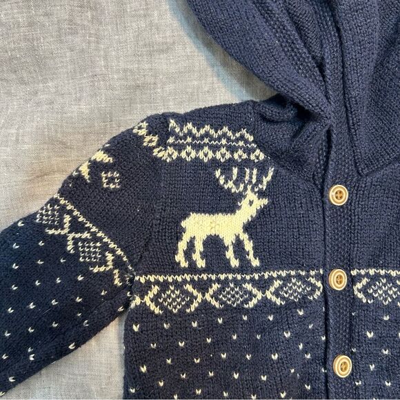 Ralph Lauren Navy and Cream Kids Sweater - Picture 2 of 7